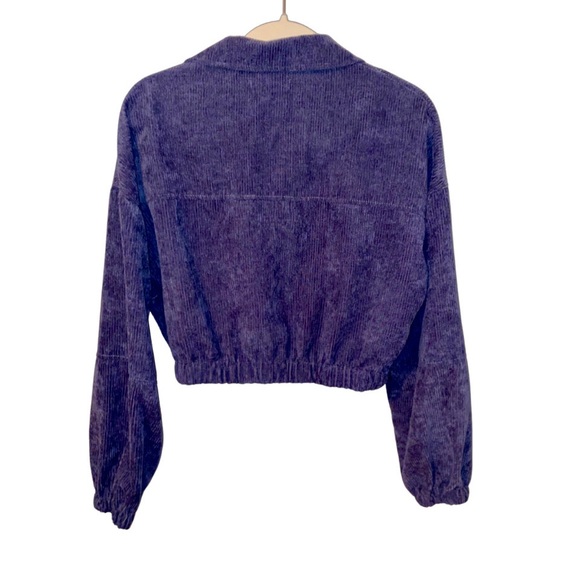 Blue Corduroy Crop Jacket - Picture 2 of 2
